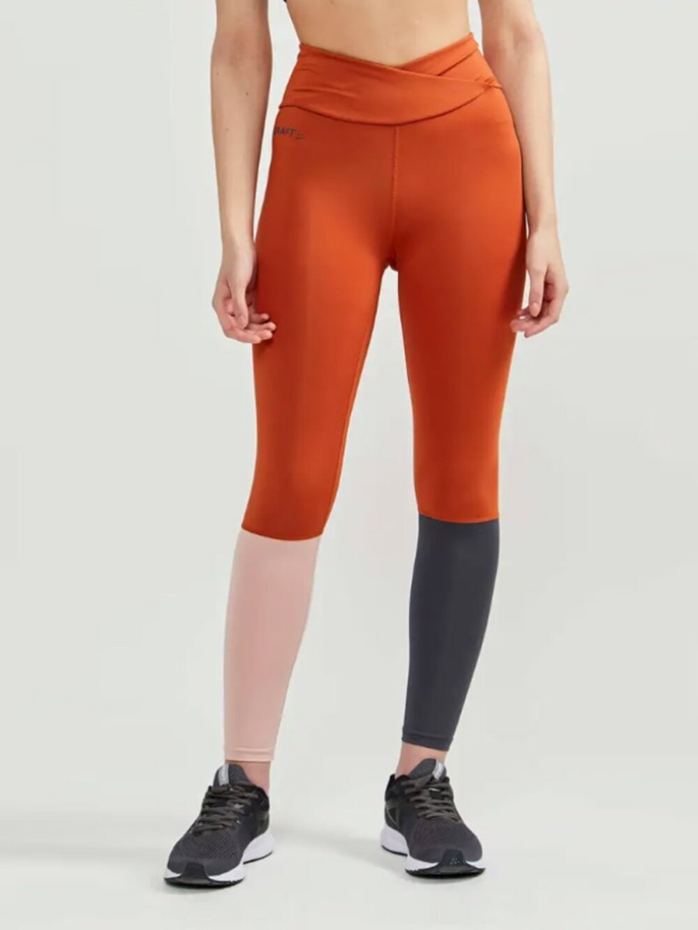 Craft Sportwear Core Sence Tights W Orange Colorblock Leggings medium
